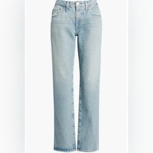 Classic High-Rise Straight Leg Jeans in Light Blue